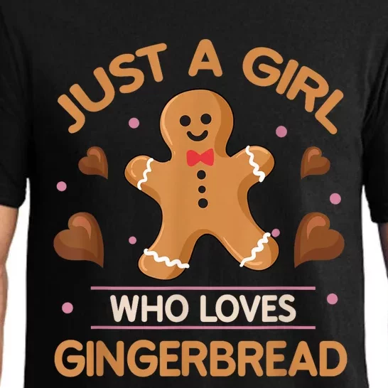 Just A Girl Who Loves Gingerbread Man Funny Christmas Pajama Set