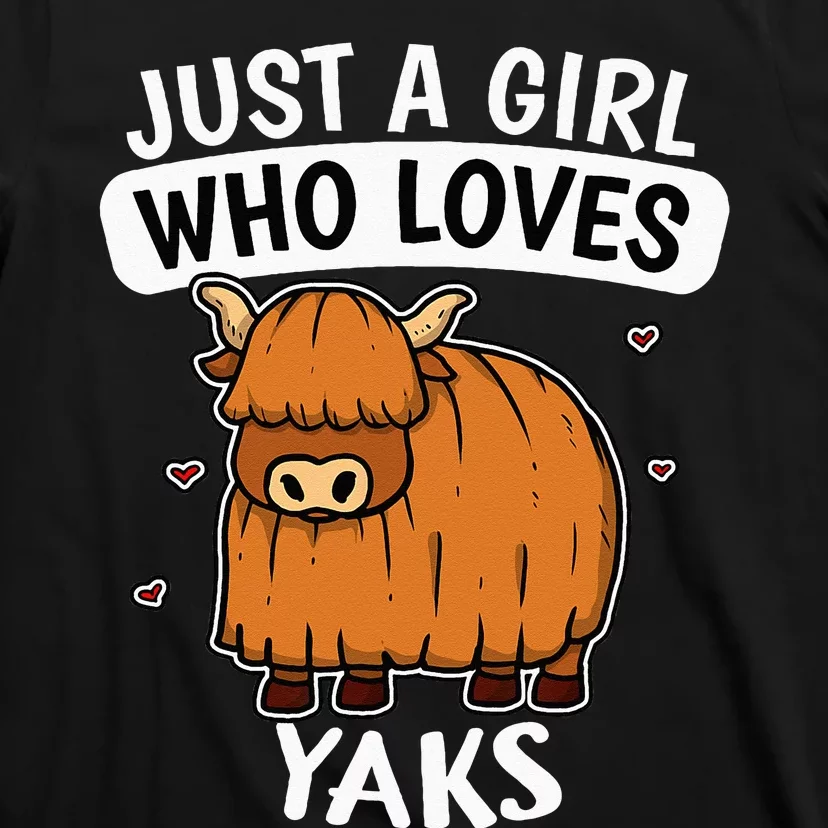 Just A Girl Who Loves Yaks Cute Bull Yak Costume T-Shirt