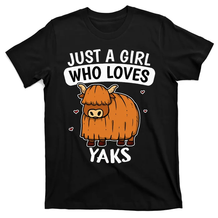 Just A Girl Who Loves Yaks Cute Bull Yak Costume T-Shirt