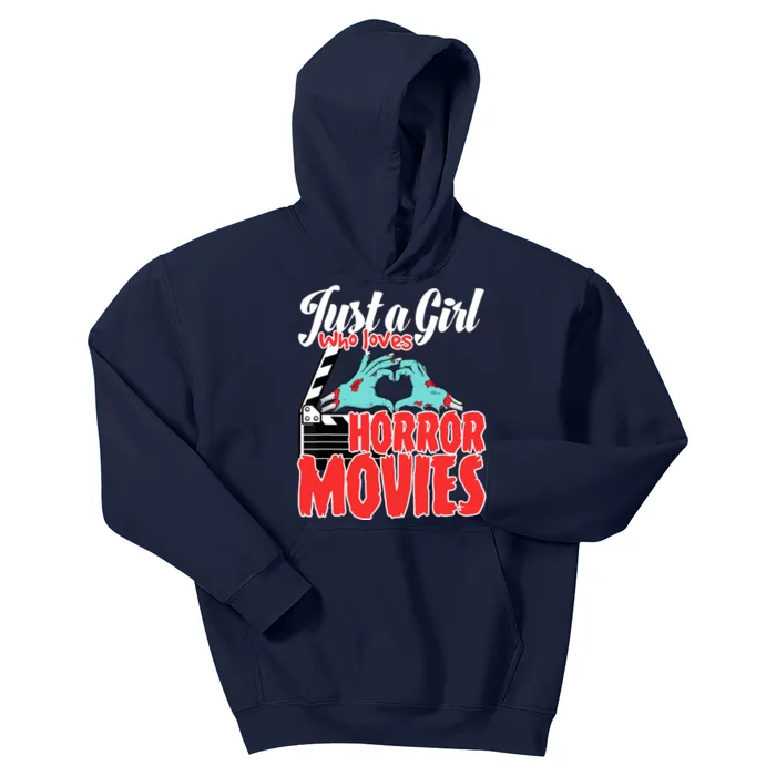 Just A Girl Who Loves Horror Movies And Chill A Scream Queen Kids Hoodie