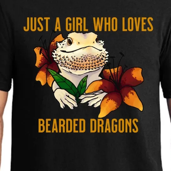 Just A Girl Who Loves Bearded Dragons Pajama Set