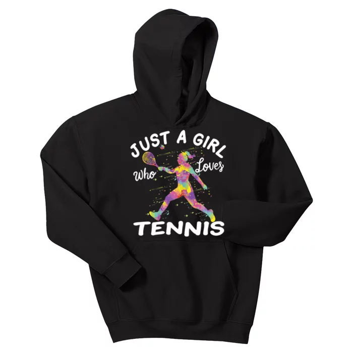 Just A Girl Who Loves Tennis Kids Hoodie