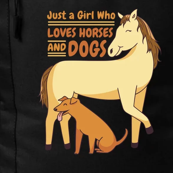 Just A Girl Who Loves Horses And Dogs Daily Commute Backpack