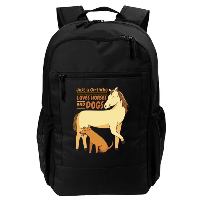 Just A Girl Who Loves Horses And Dogs Daily Commute Backpack