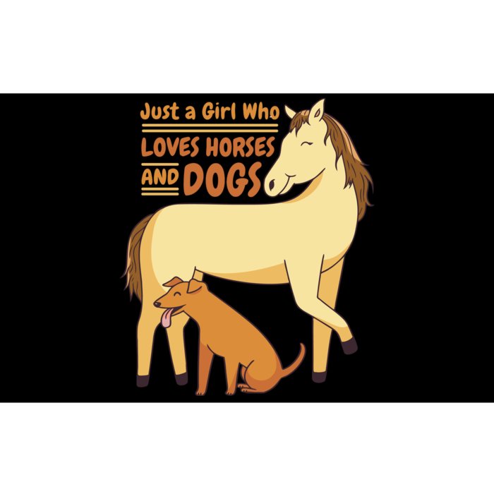 Just A Girl Who Loves Horses And Dogs Bumper Sticker