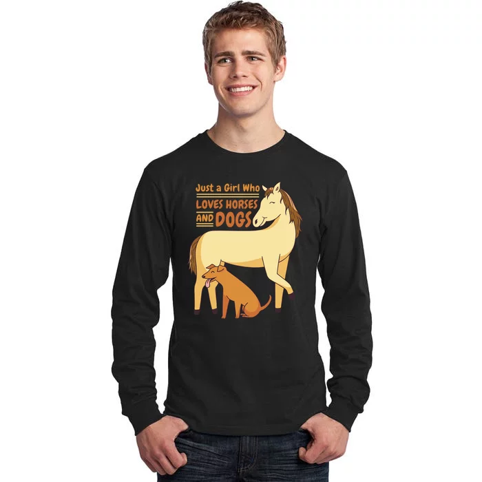 Just A Girl Who Loves Horses And Dogs Tall Long Sleeve T-Shirt