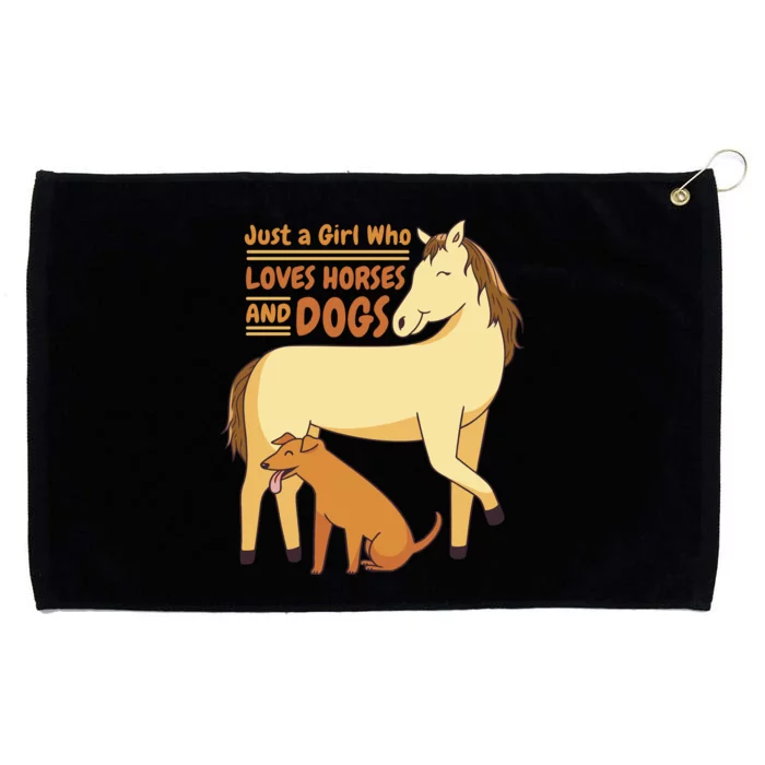 Just A Girl Who Loves Horses And Dogs Grommeted Golf Towel