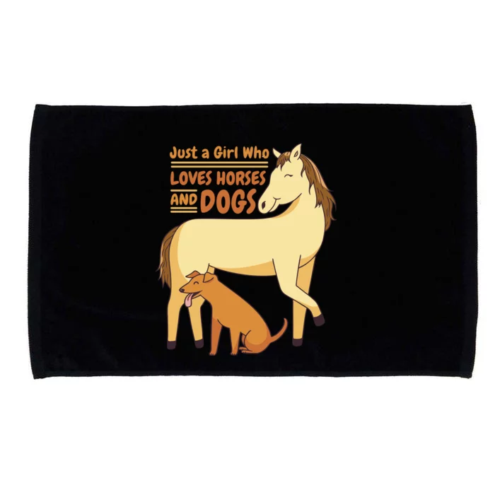 Just A Girl Who Loves Horses And Dogs Microfiber Hand Towel