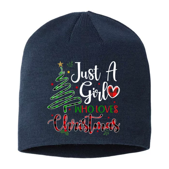 Just A Girl Who Loves Christmas Festive 8 1/2in Sustainable Knit Beanie