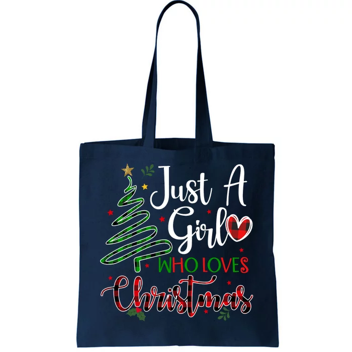 Just A Girl Who Loves Christmas Festive Tote Bag