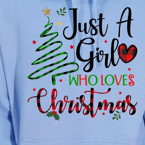 Just A Girl Who Loves Christmas Festive Unisex Surf Hoodie