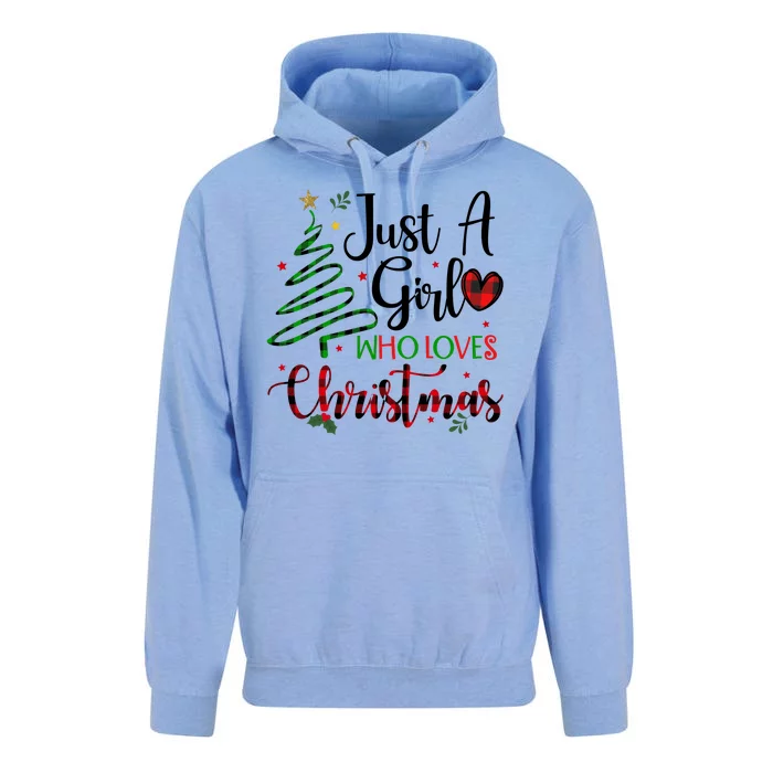 Just A Girl Who Loves Christmas Festive Unisex Surf Hoodie