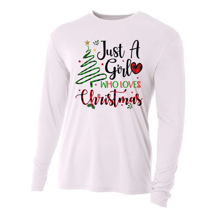 Just A Girl Who Loves Christmas Festive Cooling Performance Long Sleeve Crew