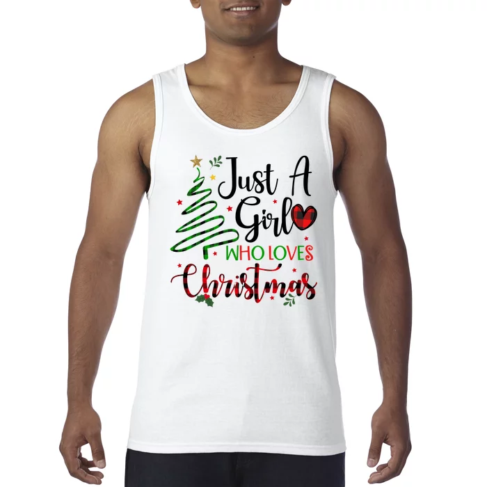 Just A Girl Who Loves Christmas Festive Tank Top