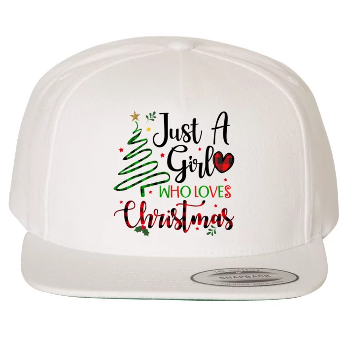 Just A Girl Who Loves Christmas Festive Wool Snapback Cap