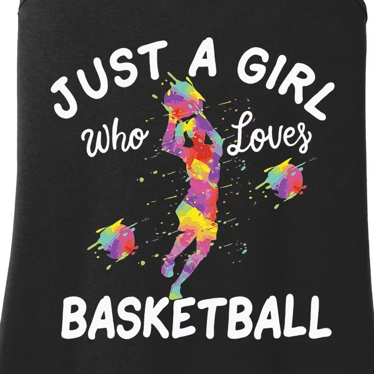 Just A Girl Who Loves Basketball Ladies Essential Tank