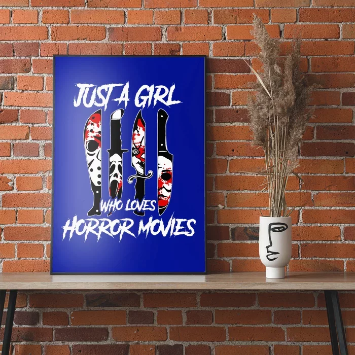 Just A Girl Who Loves Horror Movies Characters In Knives Poster