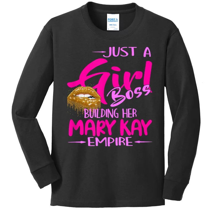 Just A Girl Boss Building Her Mary Kay Empire Gift For Women Kids Long Sleeve Shirt