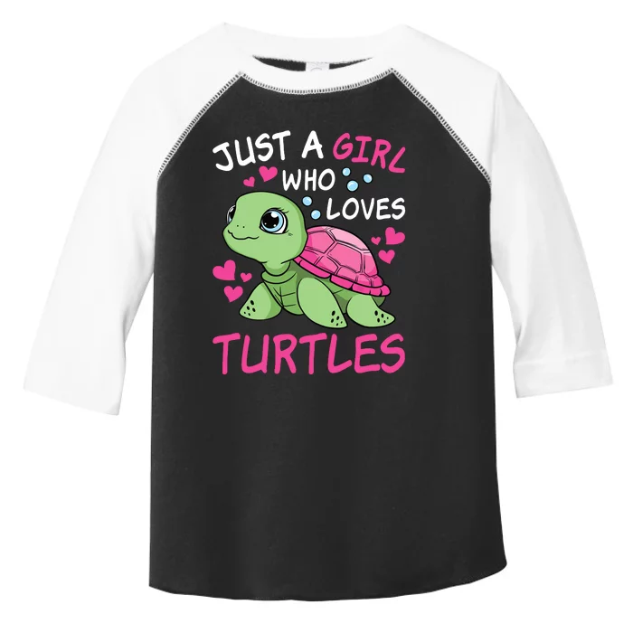 Just A Girl Who Loves Turtles Ocean Animal Cute Sea Turtle Toddler Fine Jersey T-Shirt