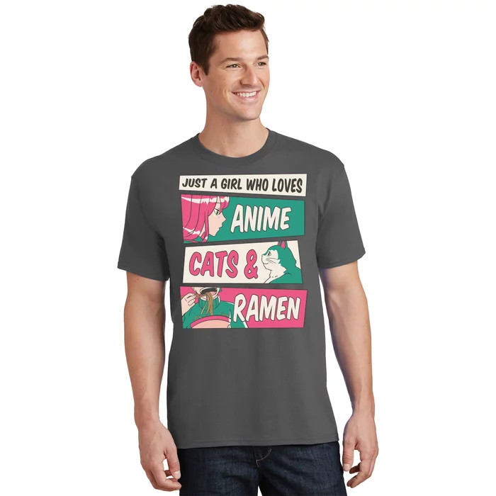 Just A Girl Who Loves Anime Cats And Ramen T-Shirt