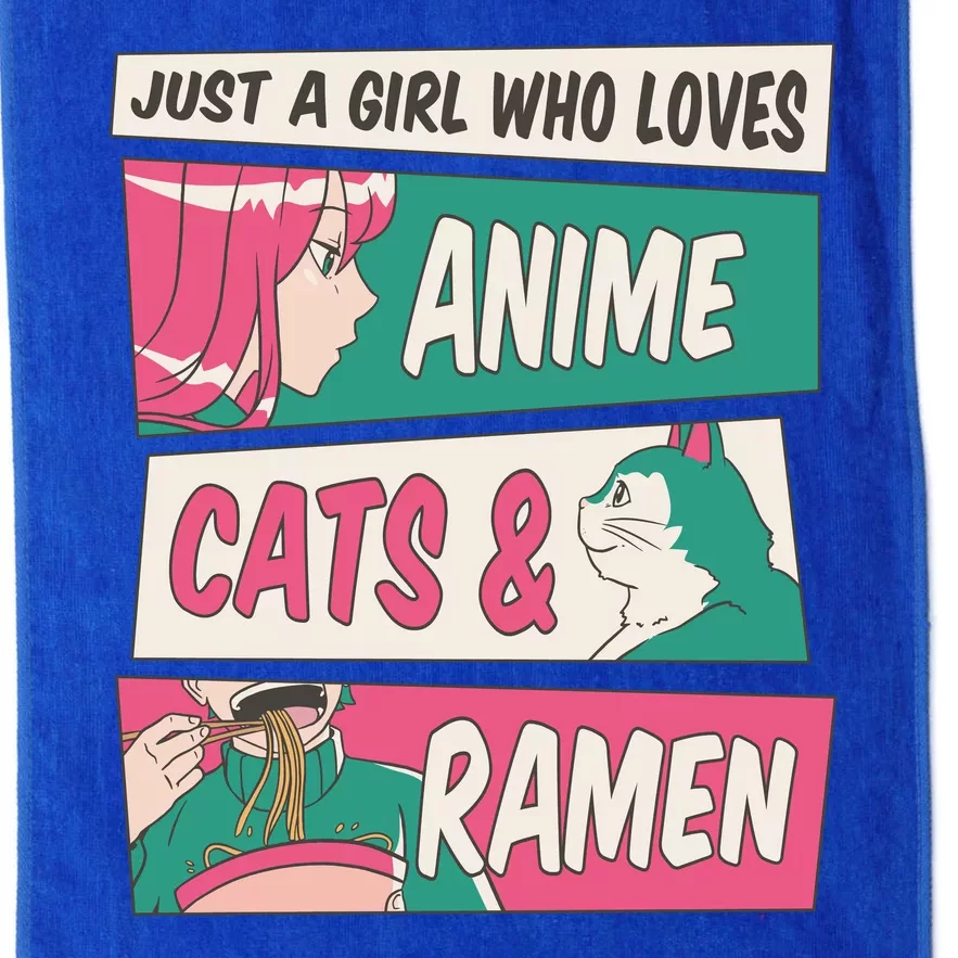 Just A Girl Who Loves Anime Cats And Ramen Platinum Collection Golf Towel