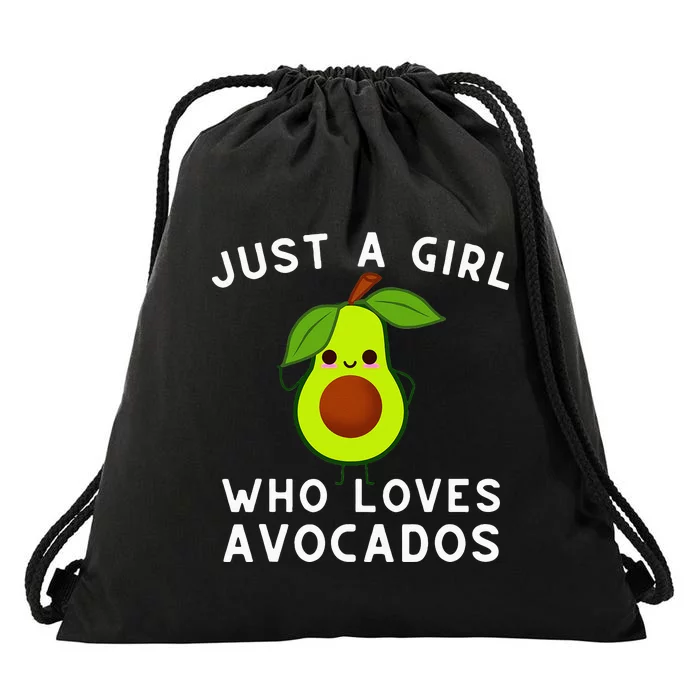 Just A Girl Who Loves Avocados Avocado & Guacamole Drawstring Bag