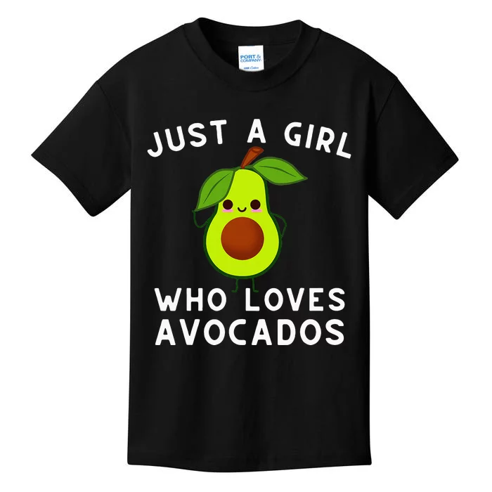 Just A Girl Who Loves Avocados Avocado & Guacamole Kids T-Shirt