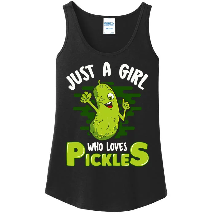 Just A Girl Who Loves Pickles Cucumber Wo Gift Ladies Essential Tank