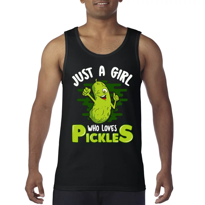 Just A Girl Who Loves Pickles Cucumber Wo Gift Tank Top