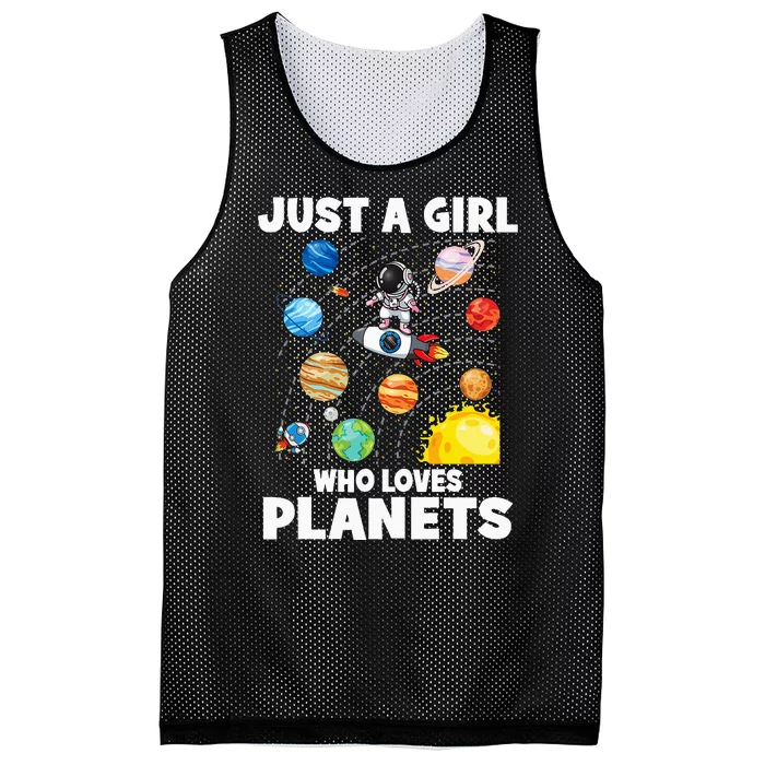 Just A Girl Who Loves Planets Solar System Space Astronaut Mesh Reversible Basketball Jersey Tank