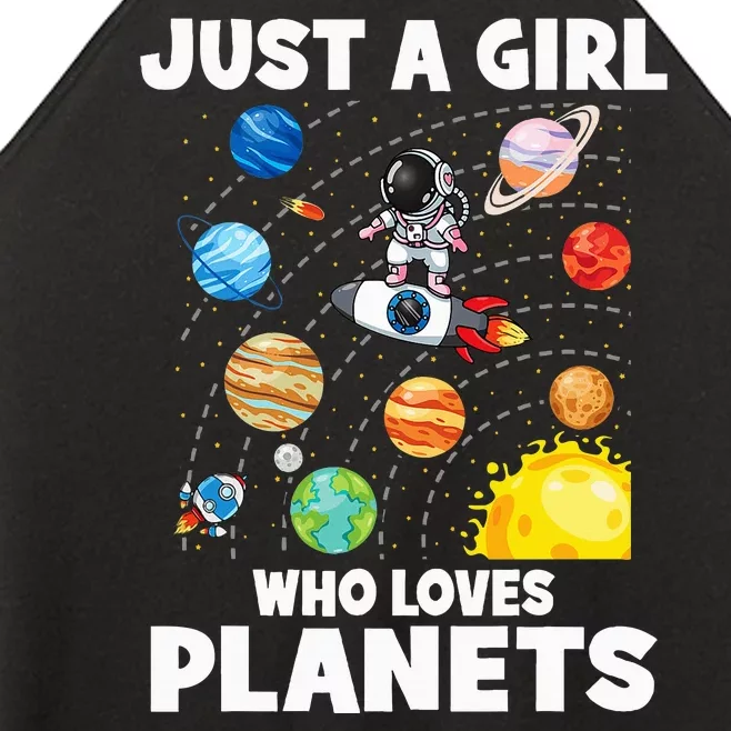 Just A Girl Who Loves Planets Solar System Space Astronaut Women’s Perfect Tri Rocker Tank