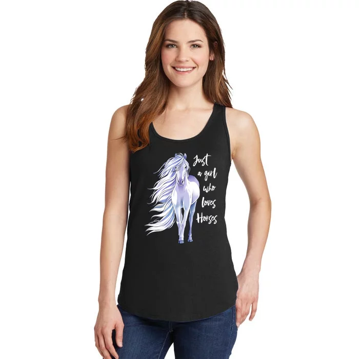 Just A Girl Who Loves Horse Meaningful Ladies Essential Tank