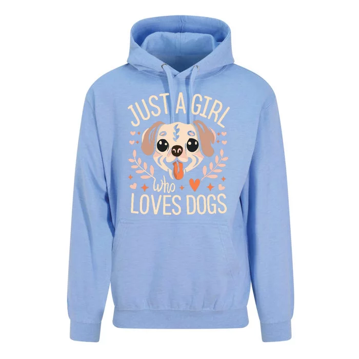 Just A Girl Who Loves Dogs Unisex Surf Hoodie