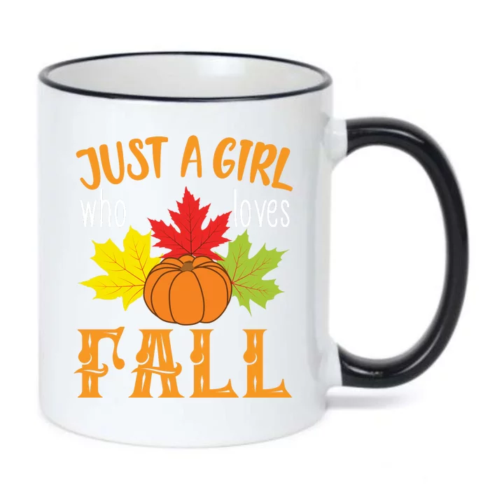 Just A Girl Who Loves Fall Black Color Changing Mug