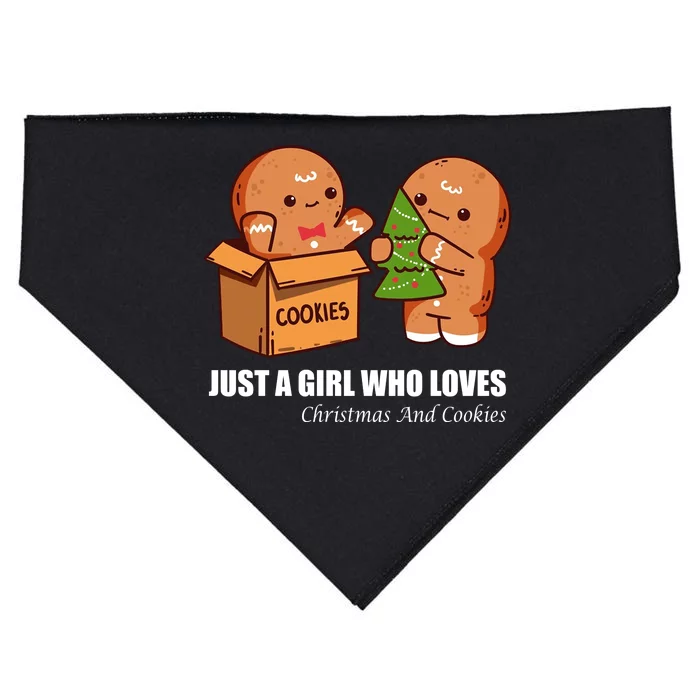 Just A Girl Who Loves Christmas And Cookies USA-Made Doggie Bandana