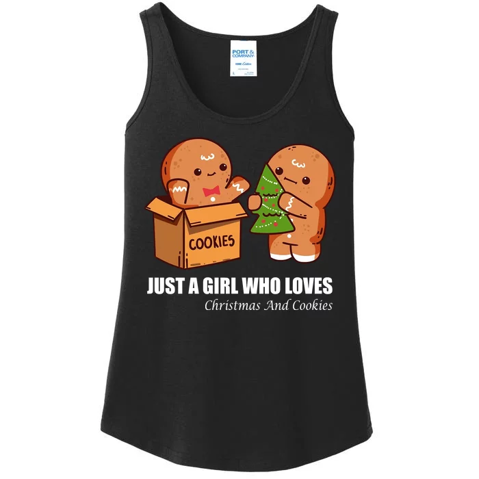 Just A Girl Who Loves Christmas And Cookies Ladies Essential Tank