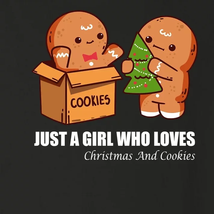 Just A Girl Who Loves Christmas And Cookies Toddler Long Sleeve Shirt