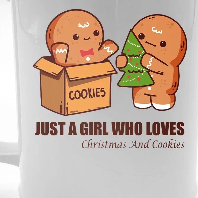 Just A Girl Who Loves Christmas And Cookies Front & Back Beer Stein