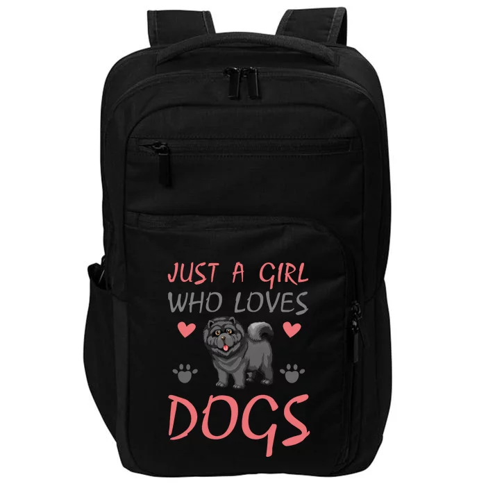 Just A Girl Who Loves Dogs Funny Puppy Impact Tech Backpack