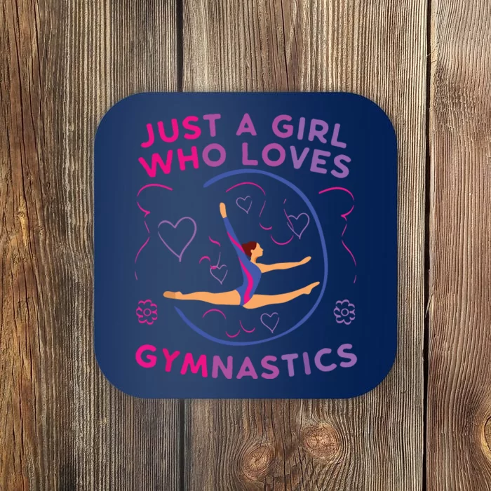 Just A Girl Who Loves Gymnastics Funny Gift Girl Coaster