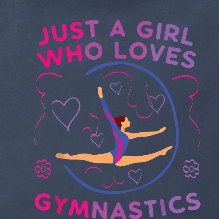 Just A Girl Who Loves Gymnastics Funny Gift Girl Zip Tote Bag