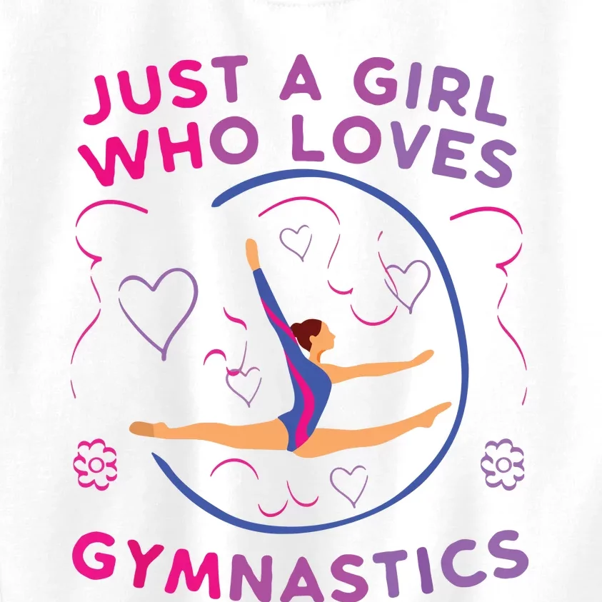 Just A Girl Who Loves Gymnastics Funny Gift Girl Kids Sweatshirt