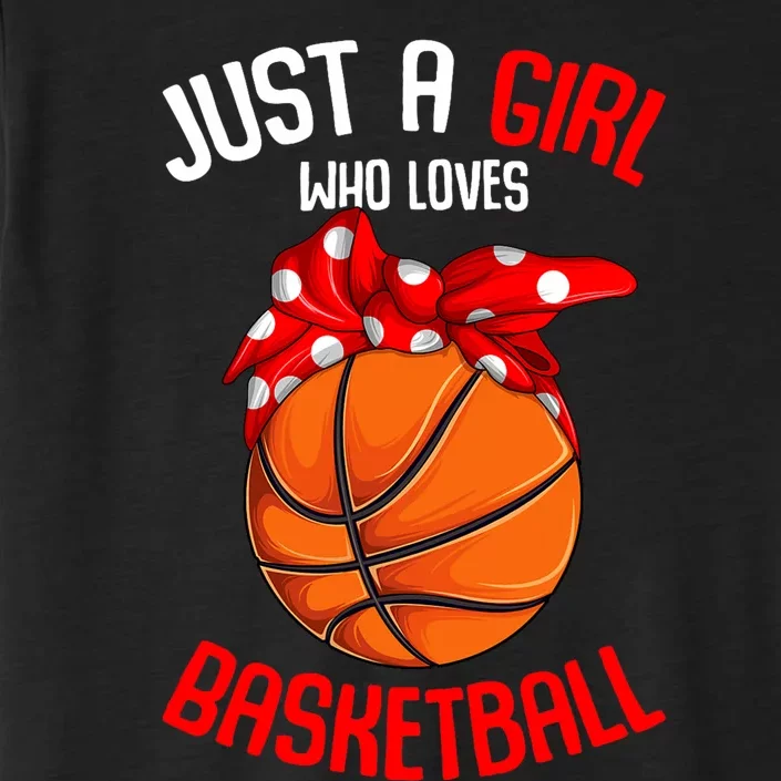 Just A Girl Who Loves Basketball Girl ChromaSoft Performance T-Shirt