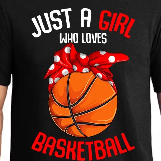 Just A Girl Who Loves Basketball Girl Pajama Set