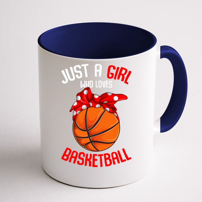 Just A Girl Who Loves Basketball Girl Front & Back Coffee Mug