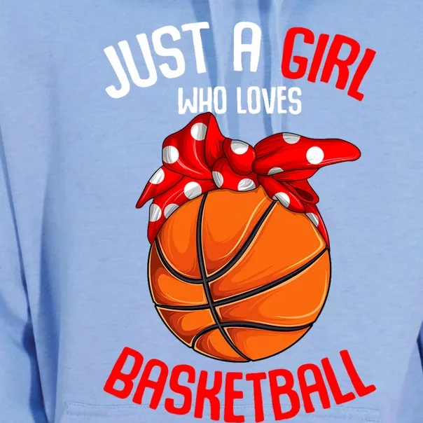 Just A Girl Who Loves Basketball Girl Unisex Surf Hoodie