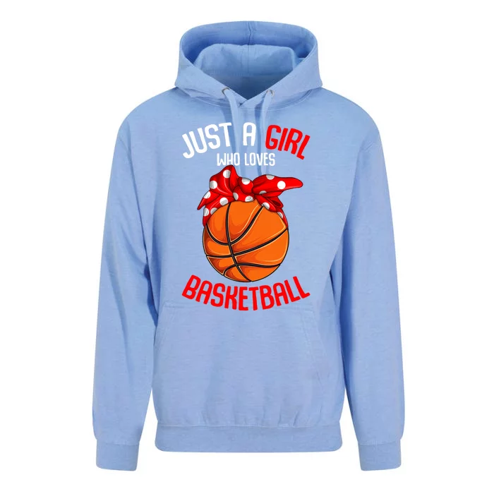 Just A Girl Who Loves Basketball Girl Unisex Surf Hoodie