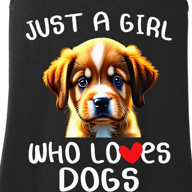 Just A Girl Who Loves Dogs Ladies Essential Tank