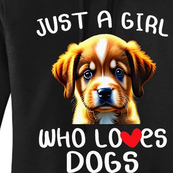 Just A Girl Who Loves Dogs Women's Pullover Hoodie