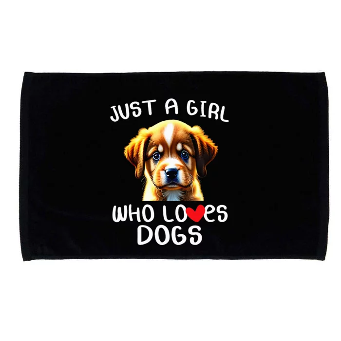 Just A Girl Who Loves Dogs Microfiber Hand Towel